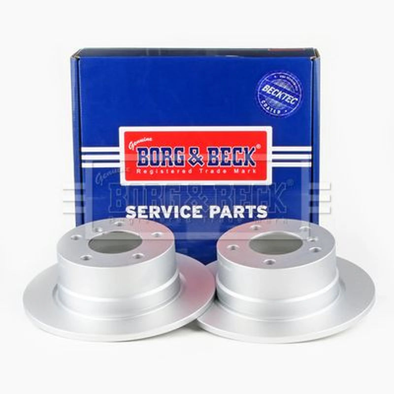 Borg & Beck 2 x Solid Rear Brake Discs BBD4185