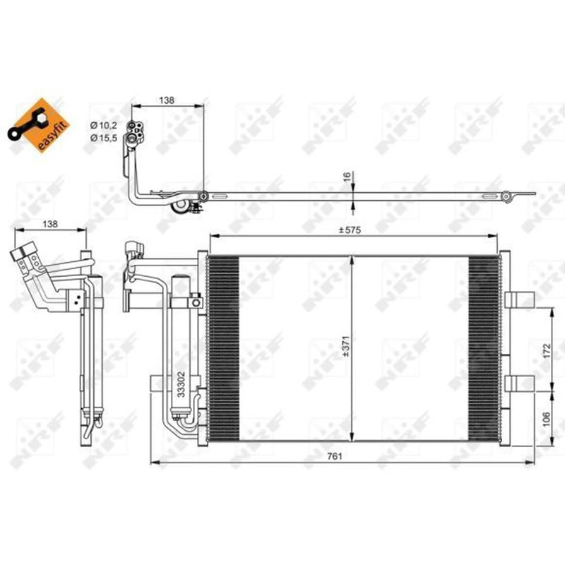 NRF Air Conditioning Condenser 350039