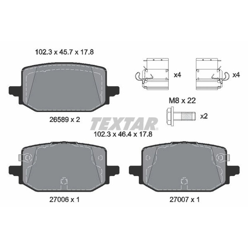 Textar Rear Brake Pad Set 2658901