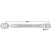 Borg & Beck Brake Hydraulic Hose Line Rear Left BBH6892