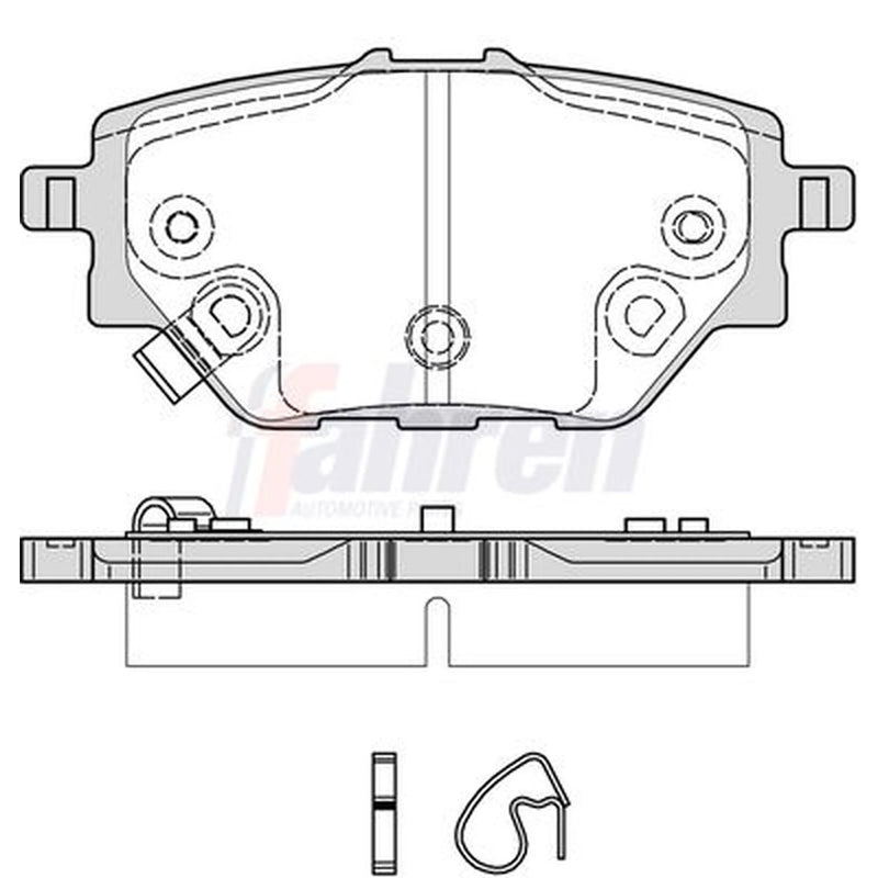 Fahren Rear Brake Pad Set FBP3983