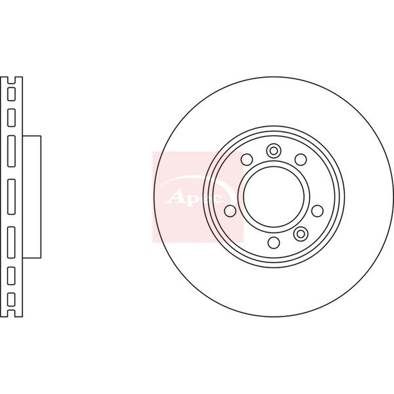 Apec 2 x Vented Front Brake Discs DSK2186