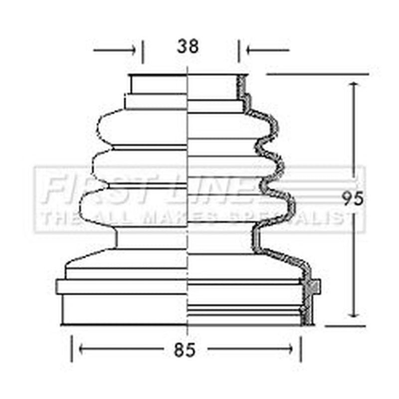 First Line Drive Shaft Bellow Kit Front Left FCB2737