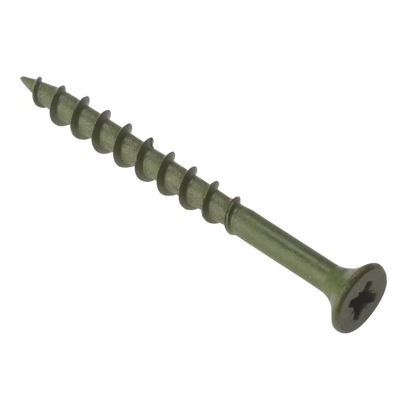 ForgeFix Decking Screw Pozi Compatible ST Green Anti-Corrosion