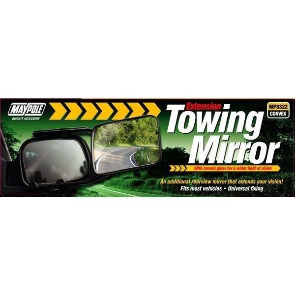 Maypole Caravan Trailer Mirror Glass Extension Towing Mirrors 8322 Convex Car Maypole  - Town Parts