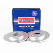 Borg & Beck 2 x Solid Rear Brake Discs BBD5615