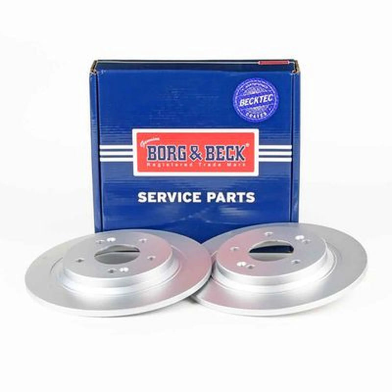 Borg & Beck 2 x Solid Rear Brake Discs BBD5615