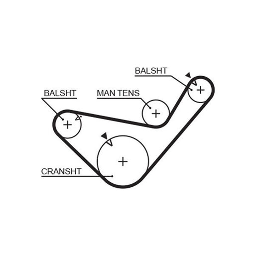 Gates Timing Belt Cambelt 83 Teeth 5456XS