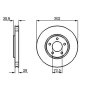 Bosch 2 x Vented Front Brake Discs 0 986 479 117