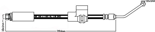 Abtex Brake Hydraulic Hose Line Rear Left