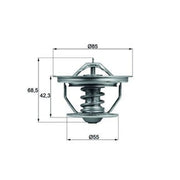 Mahle Thermostat,Coolant TX 57 71