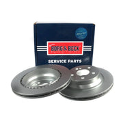 Borg & Beck 2 x Vented Rear Brake Discs BBD4353