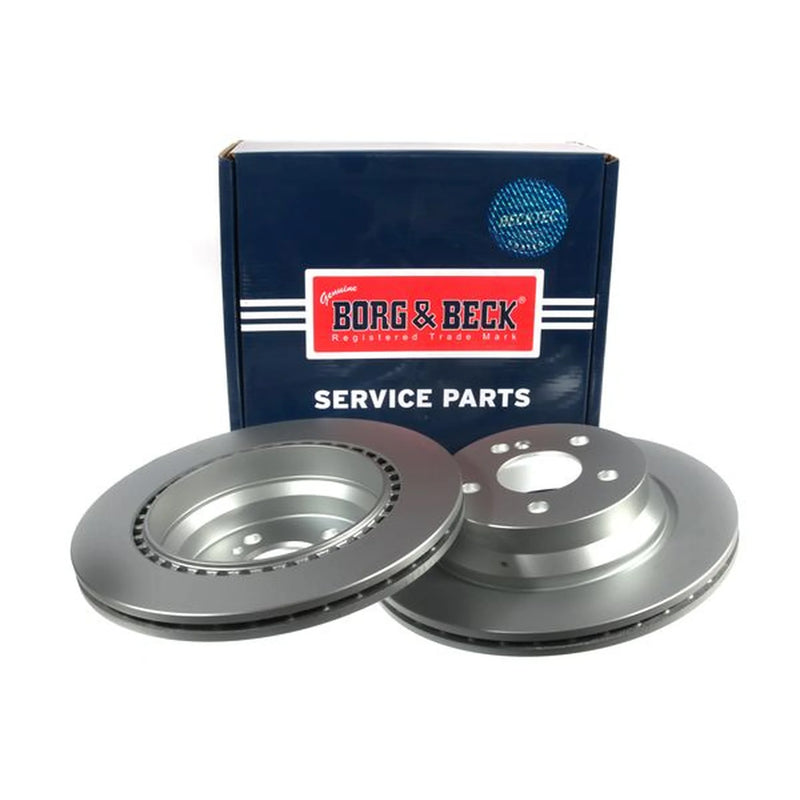 Borg & Beck 2 x Vented Rear Brake Discs BBD4353