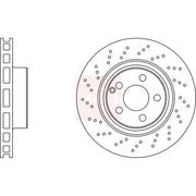 Apec 2 x Perforated/Vented Front Brake Discs DSK2108