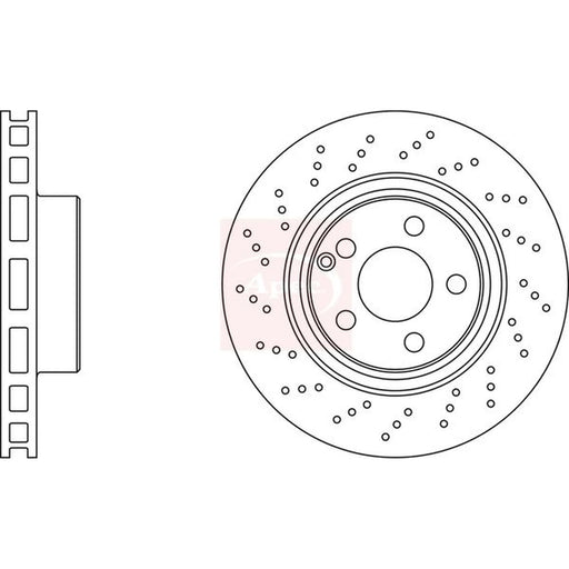 Apec 2 x Perforated/Vented Front Brake Discs DSK2108