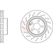 Apec 2 x Perforated/Vented Front Brake Discs DSK2108
