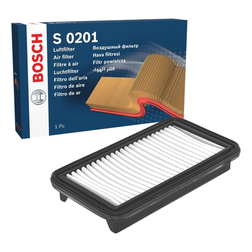 Genuine Bosch Car Air Filter S0201 Fits Suzuki Sx4 Vvt - 1.6 - 06-12 F026400201 Bosch  - Town Parts