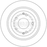 Borg & Beck 2 x Solid Rear Brake Discs BBD5571