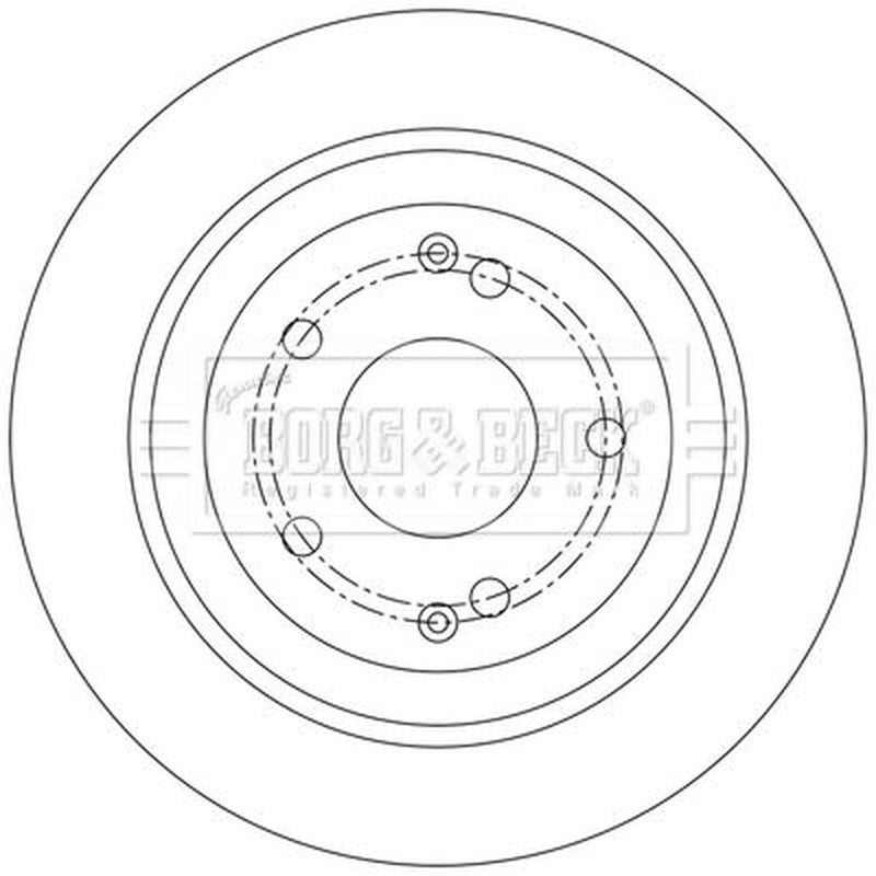 Borg & Beck 2 x Solid Rear Brake Discs BBD5571
