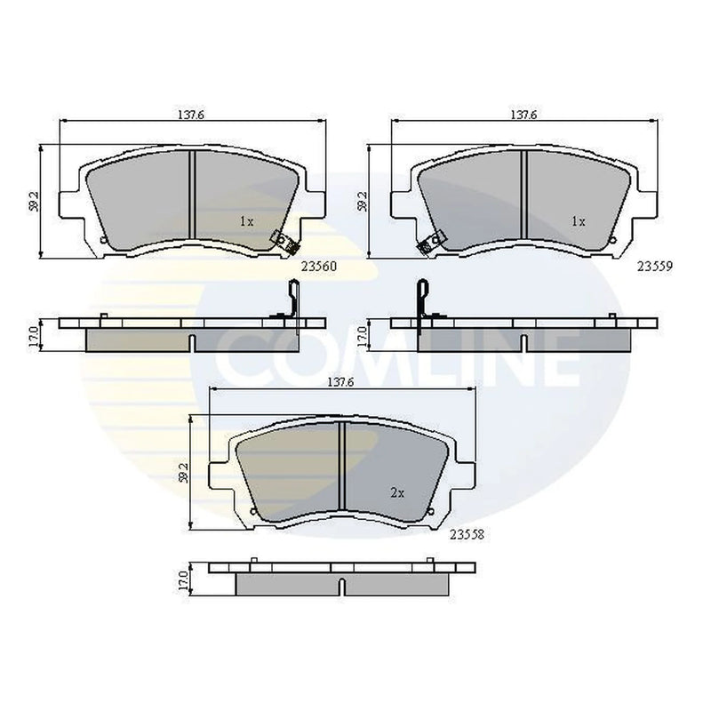 Comline 4 x Front Brake Pad Set CBP3722