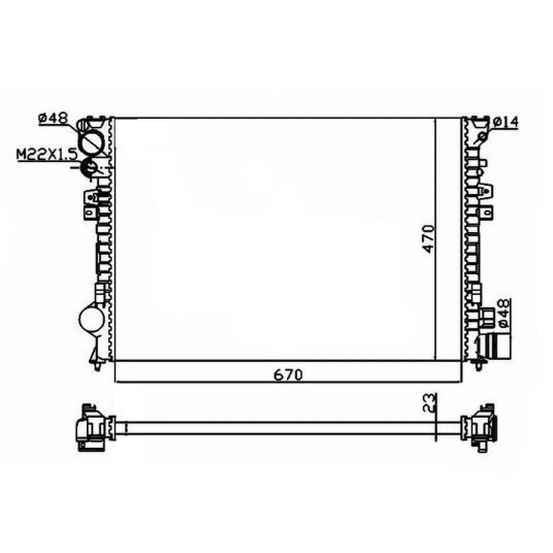 NRF Engine Radiator 58958A