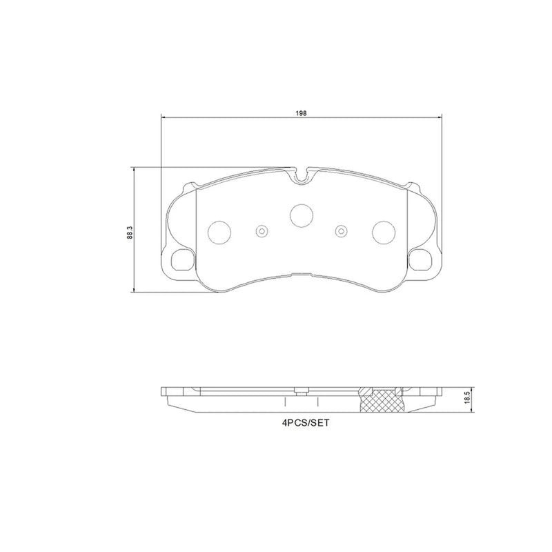 Brembo 4 x Front Brake Pad Set P65054