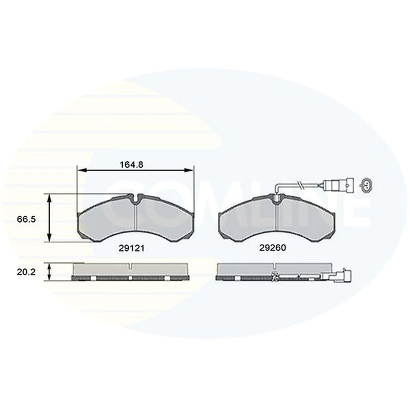 Comline 4 x Rear Brake Pad Set CBP16031