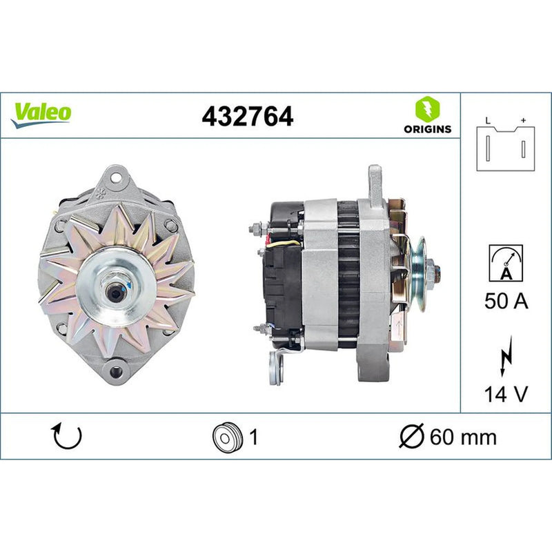 Valeo Car Alternator 12V 432764