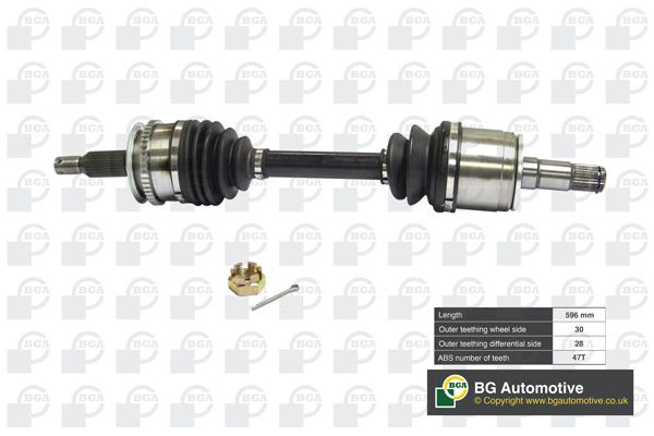 BGA CV Drive Shaft Driveshaft Front Left