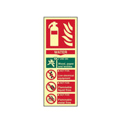 Scan Fire Extinguisher Composite Water - Photoluminescent 75 x 200mm - 1590