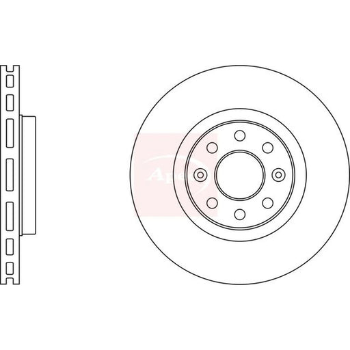 Apec 2 x Vented Front Brake Discs DSK2998