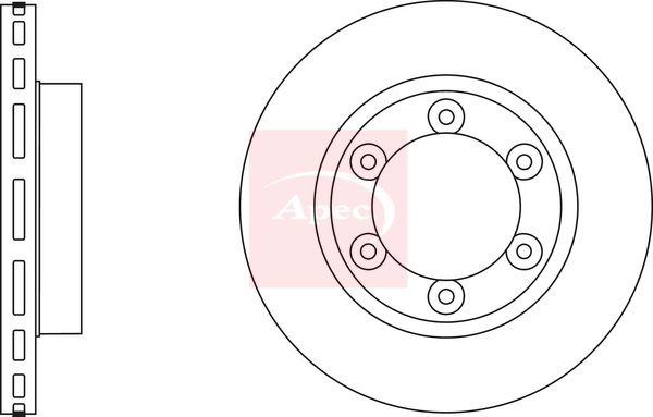 Apec 2 x Brake Disc Set Vented
