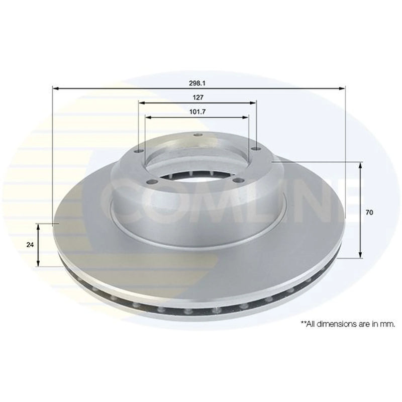 Comline 2 x Front Brake Discs ADC1311V