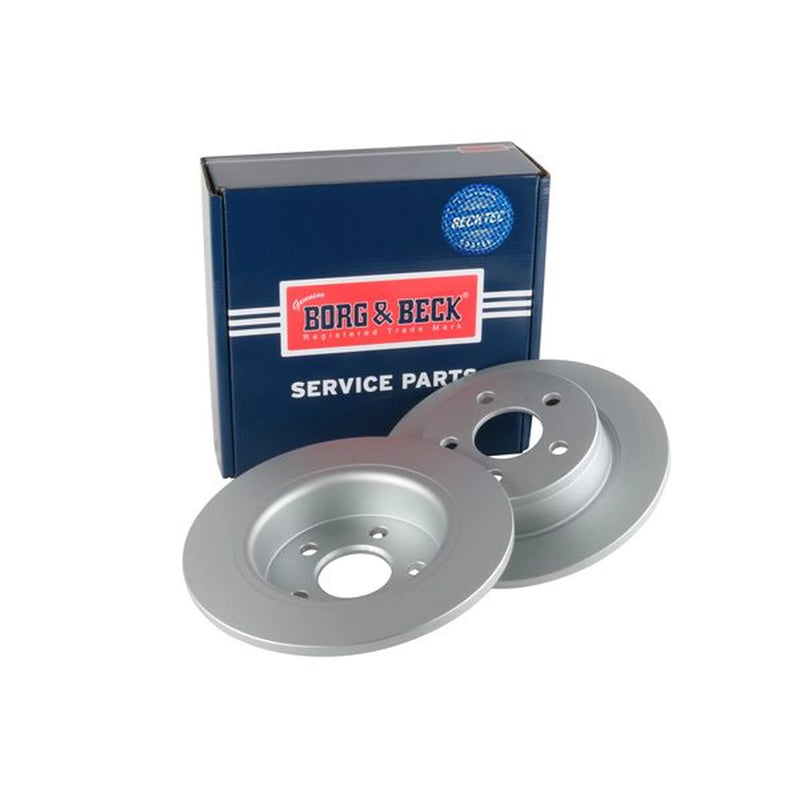 Borg & Beck 2 x Solid Rear Brake Discs BBD5634