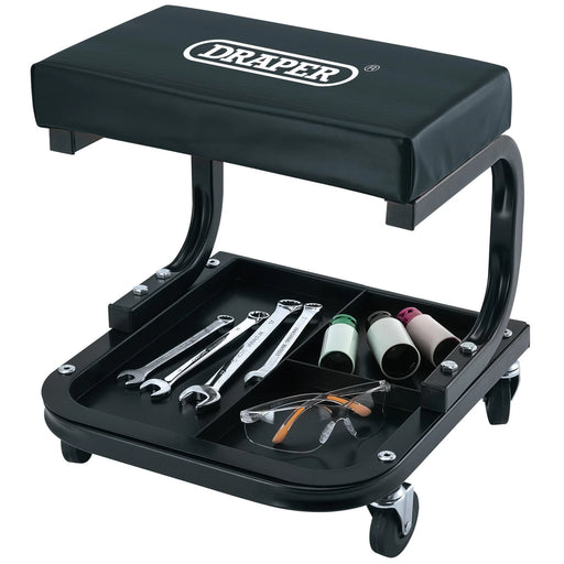 Draper Work Stool with Tool Tray 100kg Capacity