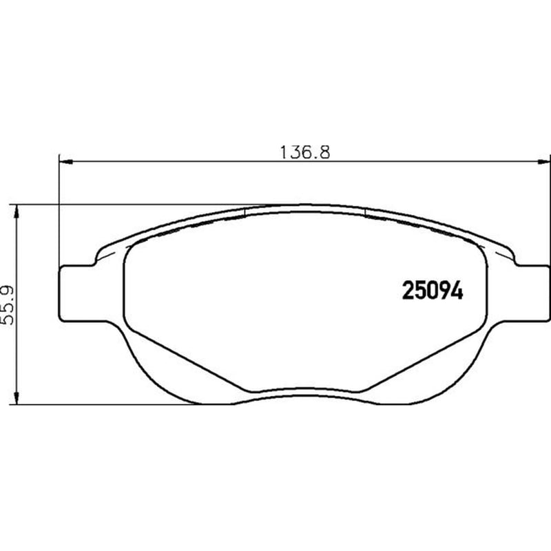 Brembo 4 x Front Brake Pad Set P61137