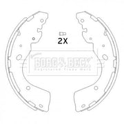 Borg & Beck Brake Shoe Set Axle Kit BBS6445