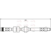 Apec Brake Hydraulic Hose Line Front HOS4008