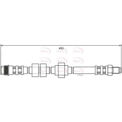 Apec Brake Hydraulic Hose Line Front HOS4008