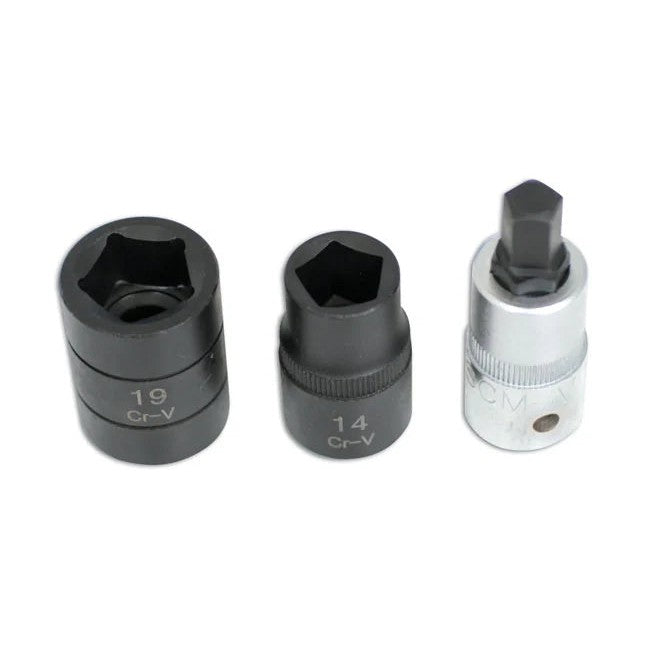 Laser Tools Pentagon Socket & Bit Set 3pc - PL