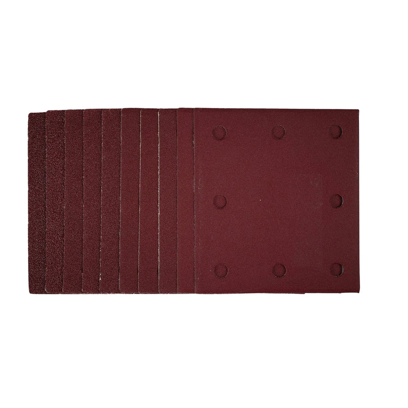 Draper 1/4 Sanding Sheets 115x105mm Assorted Grit Pack of 10