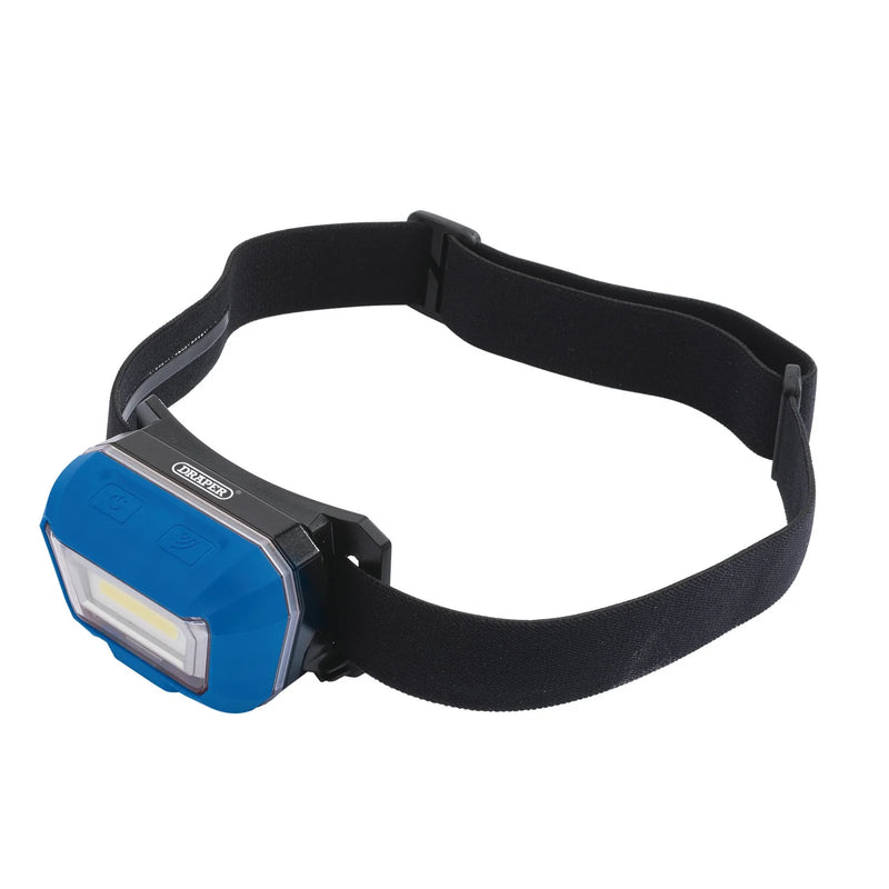 Draper COB LED Rechargeable Head Torch 3W 300 Lumens