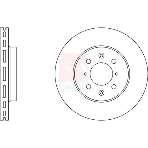 Apec 2 x Vented Front Brake Discs SDK6444
