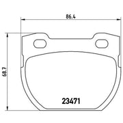 Brembo Rear Brake Pad Set P44006