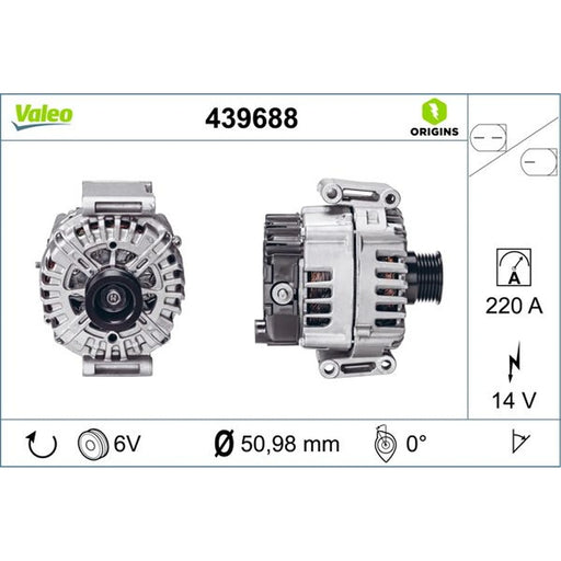 Valeo Car Alternator 12V 439688