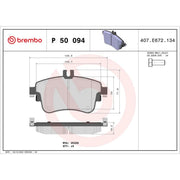 Brembo 4 x Front Brake Pad Set P50094
