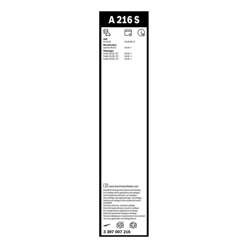 Bosch Aerotwin Wiper Blade Set 650mm + 600mm — A216S