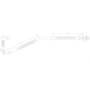 Juratek Brake Hydraulic Hose Line Front Left JBH1581L