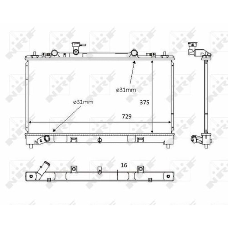 NRF Engine Radiator 58381
