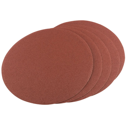 Draper Sanding Discs 200mm 80 Grit Self-Adhesive (Pack of 5)